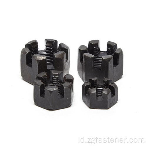 Black Oxide Coating Hexagon Slotted Castle Nuts GB6178